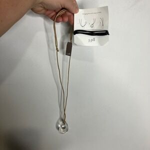 J. Jill adjustable necklace‎ clear oval teardrop pendant replacement cord